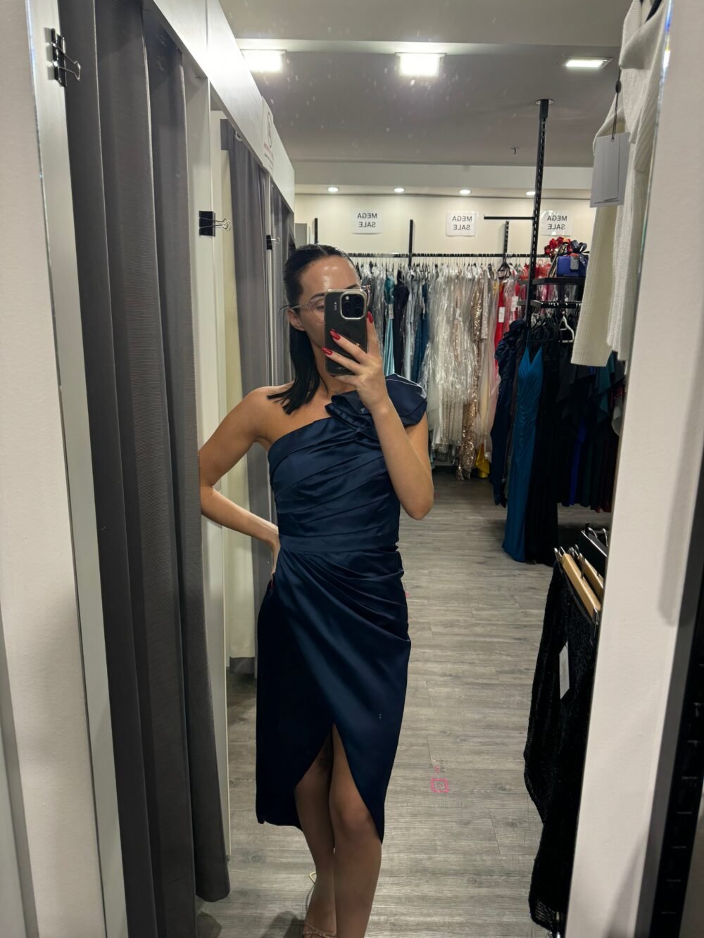 Morgan NBM1041 Dress by Nicoletta - Navy - Image 2